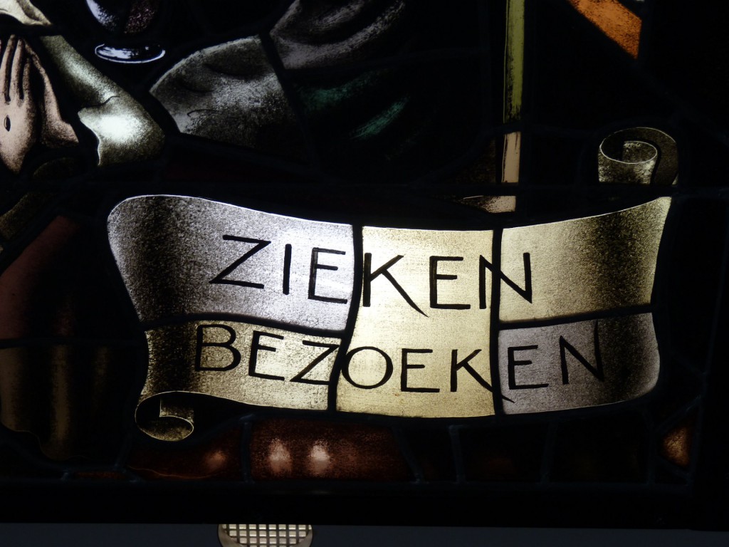 De zeven lichamelijke werken van barmhartigheid: 6. Het bezoeken van de Zieken