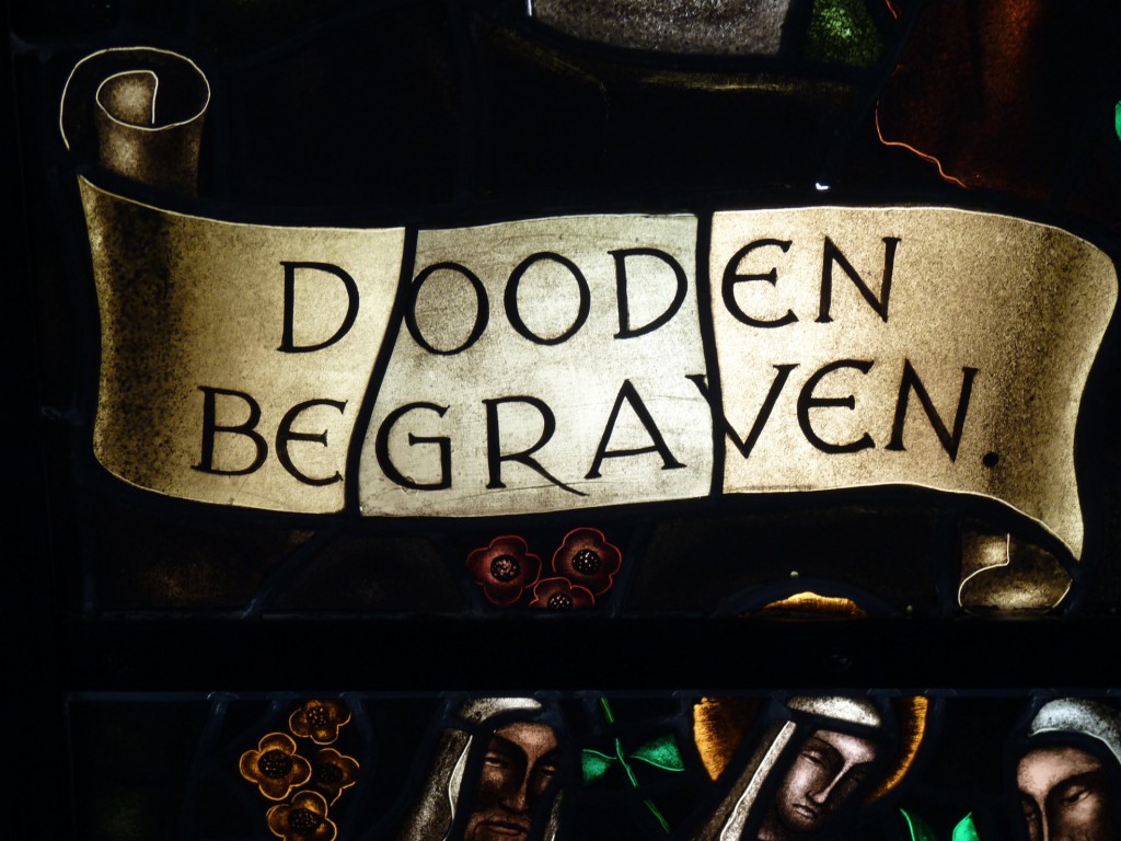 De zeven lichamelijke werken van barmhartigheid: 4. Het begraven van de doden